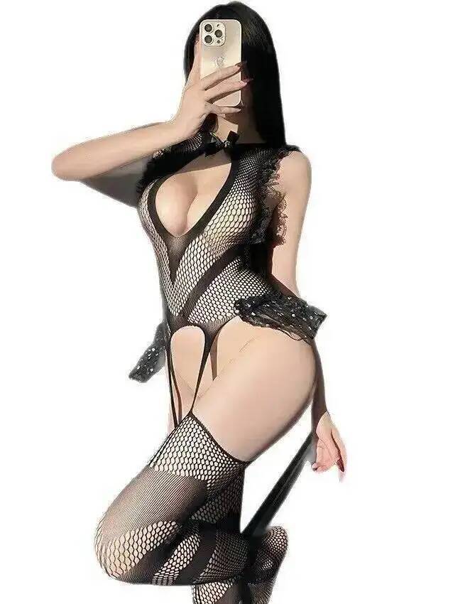 Fishing Socks - Bodystocking Sexy in Rete con Pizzo,