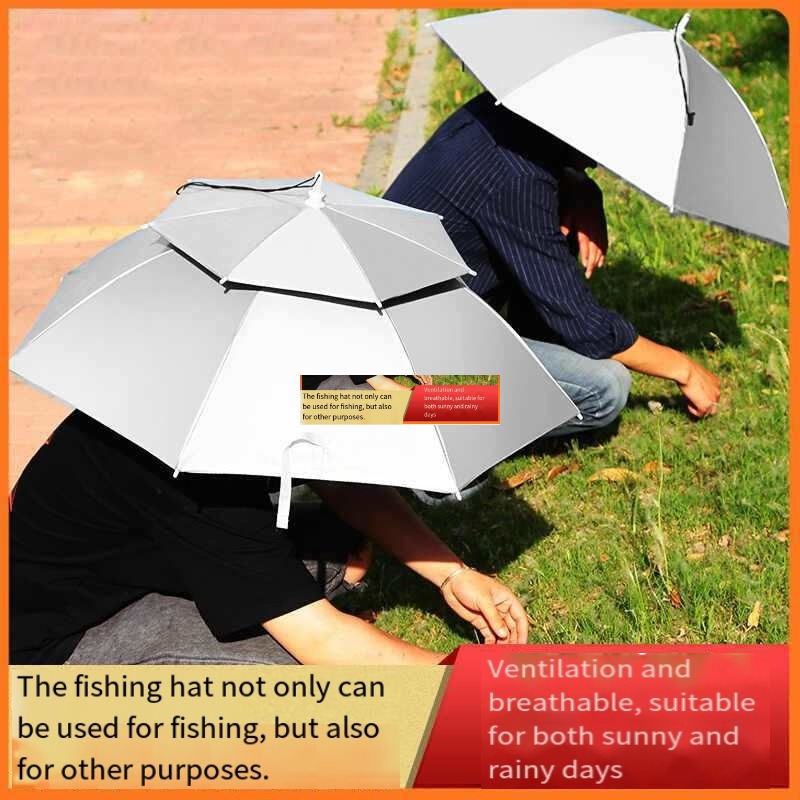 Fishing Hat - Ombrello a cappello, parasole grande a
