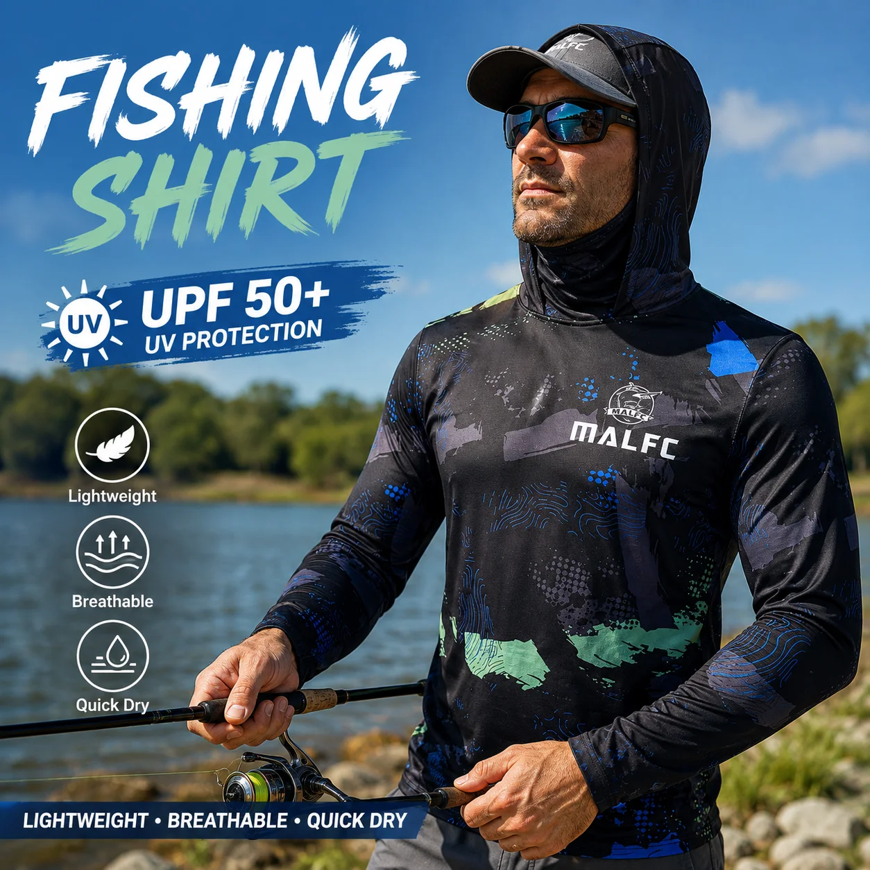 Maglia da pesca a maniche lung - Fishing Mask Sun Protection recensione e prezzo